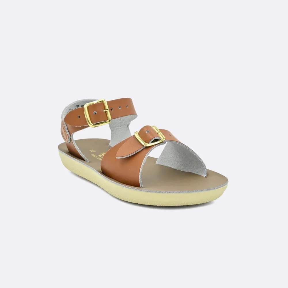 Salt Water Sandals by Hoy these brown